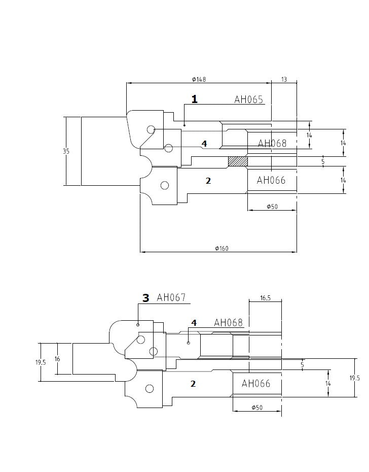 WP 4-delige set profielfrezen Z2 MAN