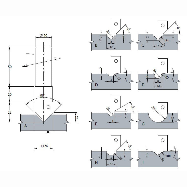 WP multiprofielbovenfrees Z=1 (inclusief mes A)