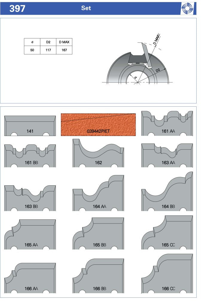 SP tegenmes Omas 47x52x5,5 - 2 stuks