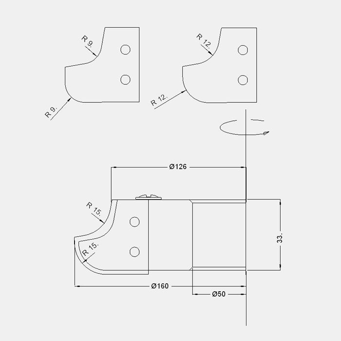 WP profielmessenkop Z2 MAN (incl.R9+R12+R15)