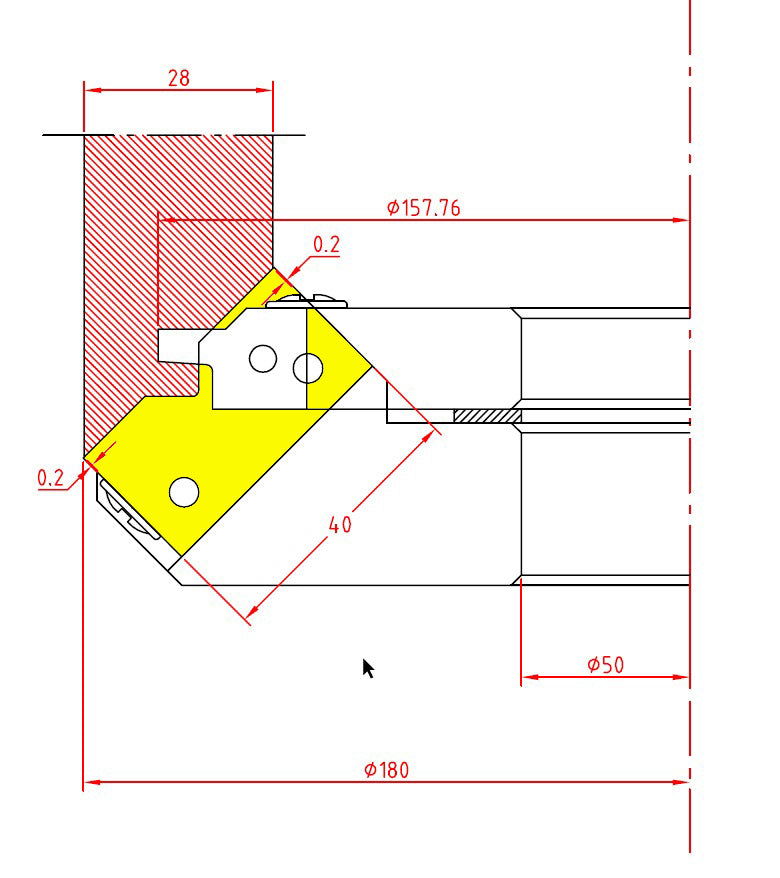 HW profielmesje voor verstek/verlijmfrees (WMEKAP0000001) AH329
