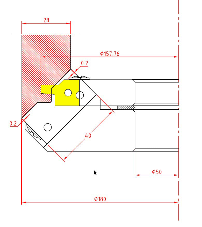 HW profielmesje voor verstek/verlijmfrees (WMEKAP0000001) AH328
