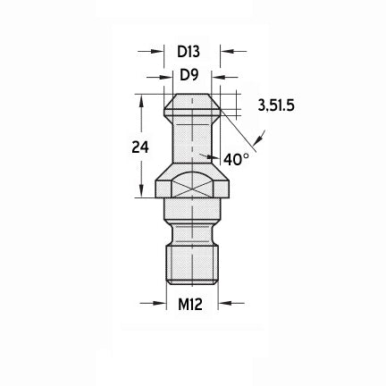 Aantrekbout voor SK30 type Alberti, Masterwood (Colombo-Motoren)