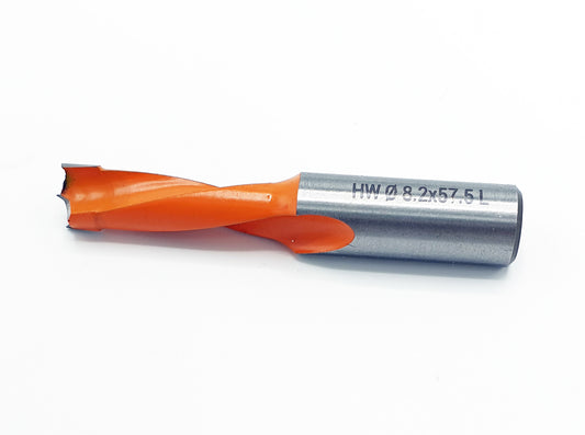 HW deugelboor D8.2*27*10 TL57.5 Z=2+2v