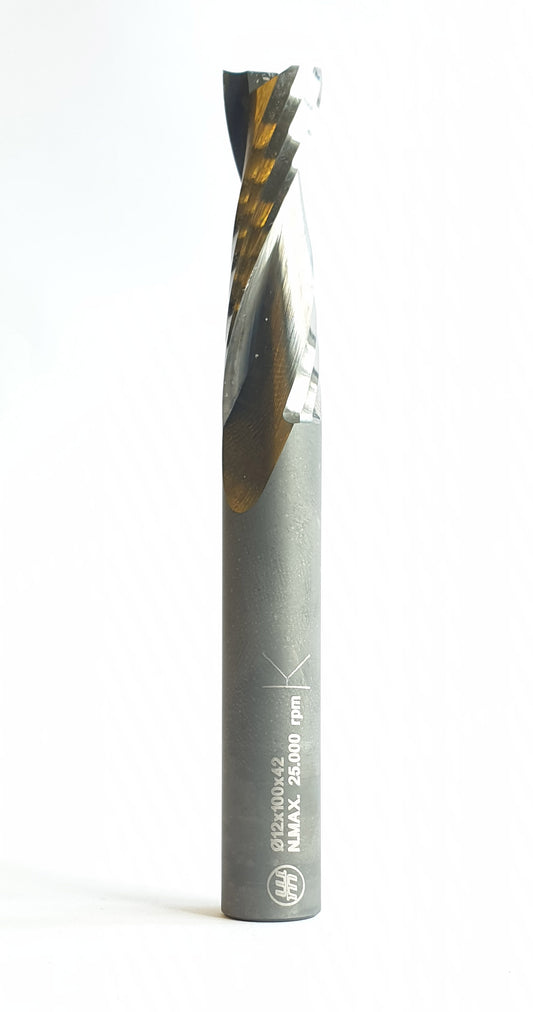 VHW spiraalbovenfrees Kolf 12mm Z=2 R POS