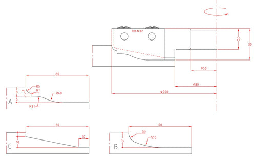 HW profielmessen (2 st.) pr.E AP627 voor WMEKAS0000009