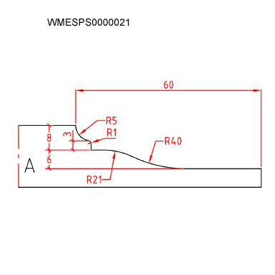 HW profielmessen (2 st.) pr.A AM907 voor WMEKAS0000009 (bossing)