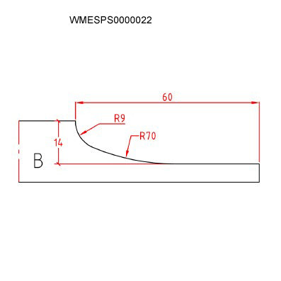 HW profielmessen (2 st.) pr.B AM908 voor WMEKAS0000009 (bossing)
